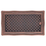 Kratka kominkowa DECO 16x32cm z żaluzją miedziana patyna