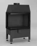 Wkład kominkowy narożny lewy HEATRO 55L BLACK