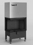 Wkład kominkowy narożny lewy gilotyna HEATRO 55LH BLACK