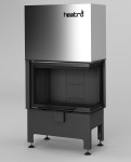 Wkład kominkowy narożny prawy gilotyna HEATRO 55PH BLACK