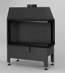 Wkład kominkowy narożny prawy HEATRO 69P BLACK