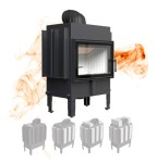 Kominek powietrzny stalowy do akumulacji KRATKI NORRA 9,9 kW Ø 200